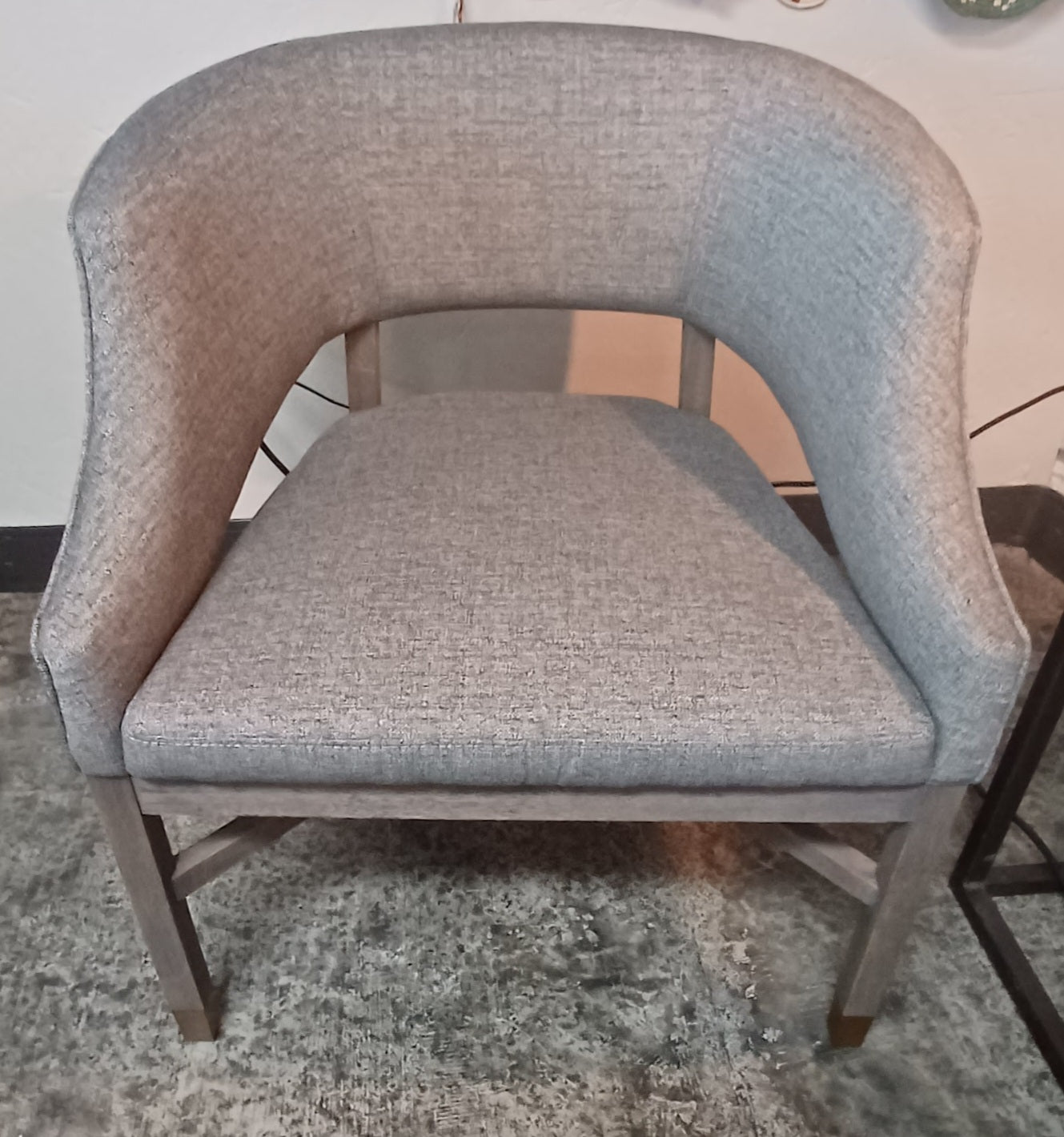 Curved back accent chair hot sale